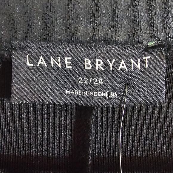 Lane Bryant Faux‎ Leather Peplum Top 22/24 Plus Black Moto Party Casual NWT - Picture 2 of 10